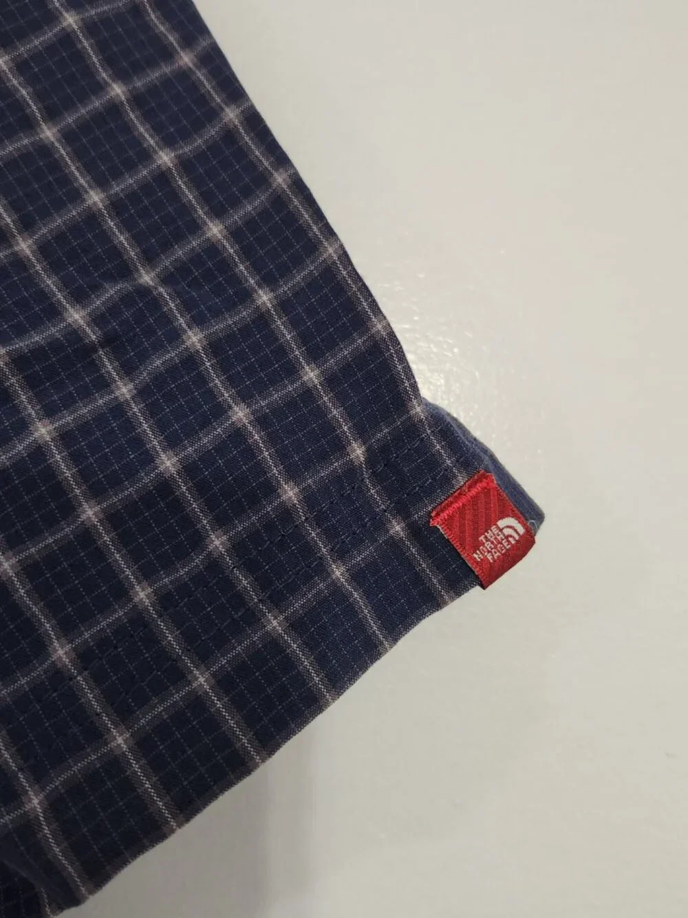 Streetwear The North Face Plaid Polo Pocket Shirt Navy Blue Men's XL